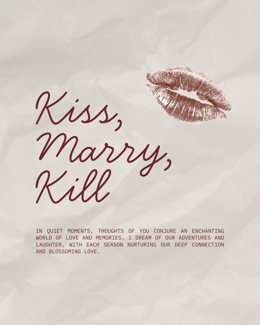 Kiss, Marry, Kill